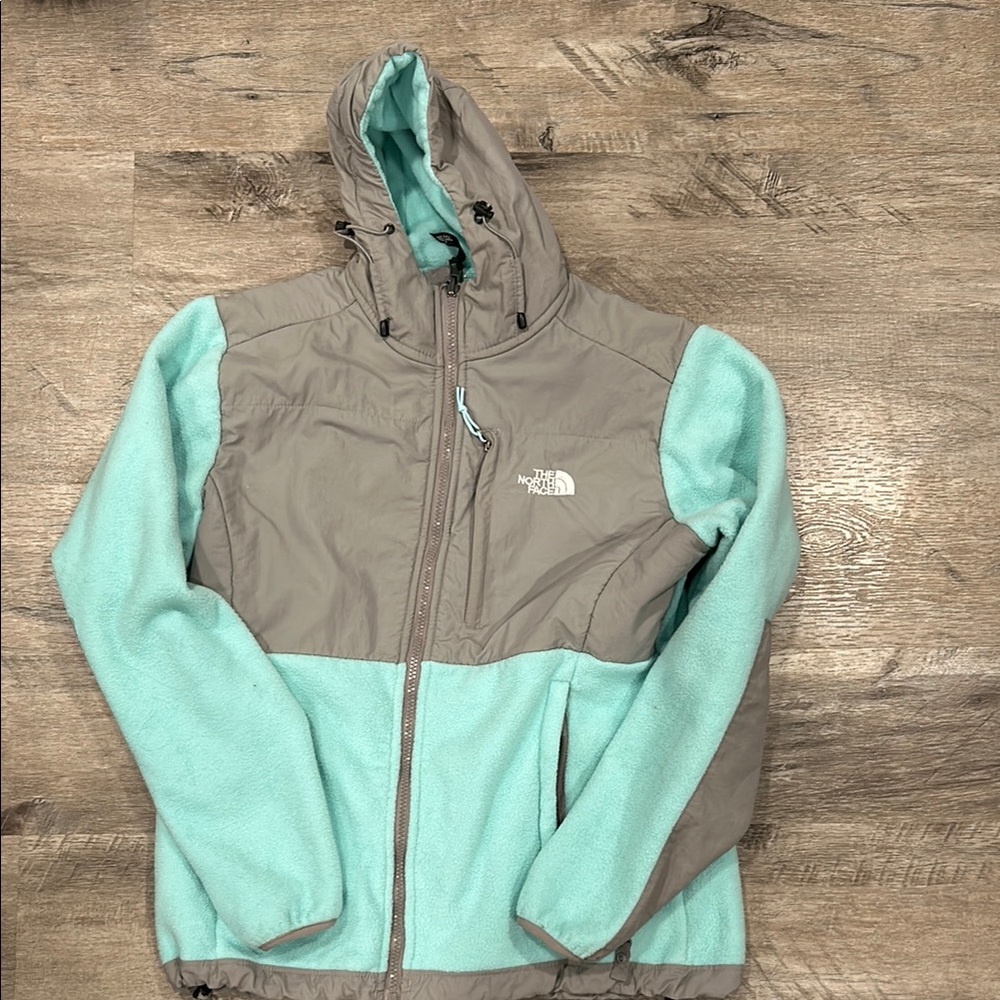 The North Face Mint Green and Gray Jacket